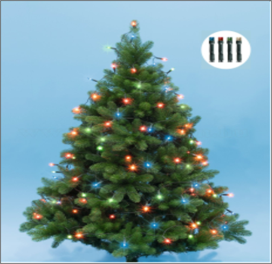 Belt�ri sz�nes f�nyf�z�r, Multi sz�nek, 100 LED